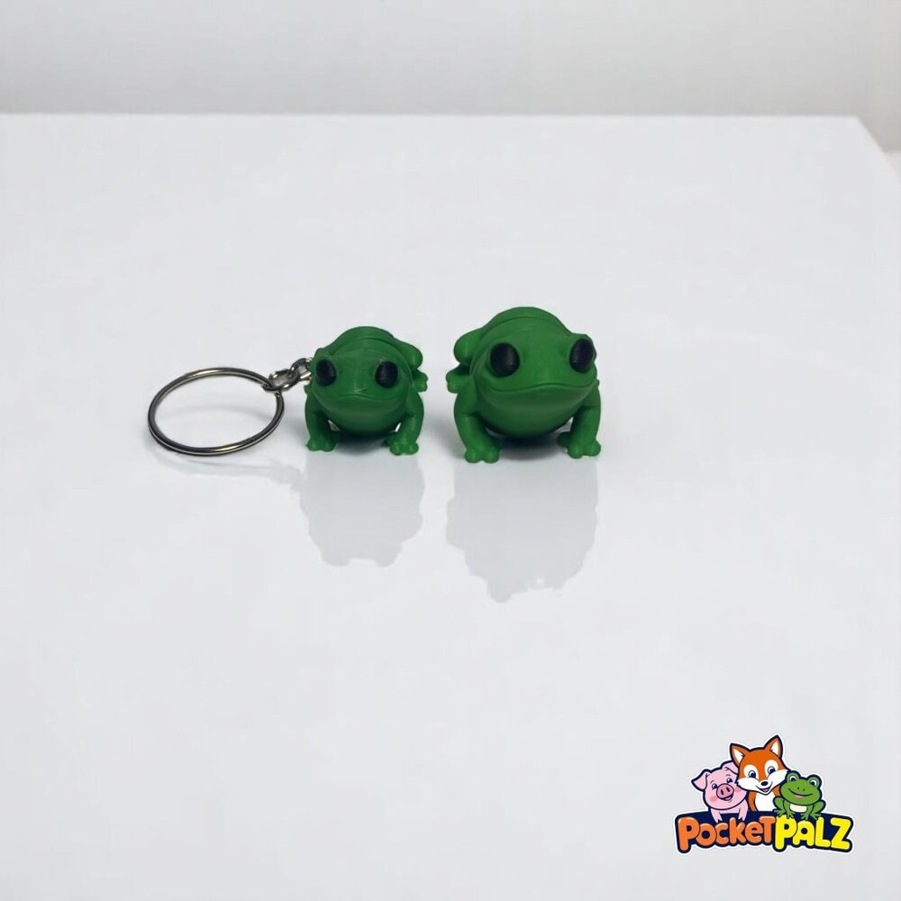 3D Printed Mini Flexi Frog Toy and Keychain